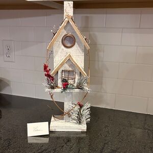 Valerie Parr Hill Rustic White Holiday Lighted Birdhouse